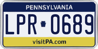 PA license plate LPR0689