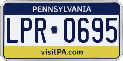 PA license plate LPR0695