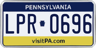 PA license plate LPR0696