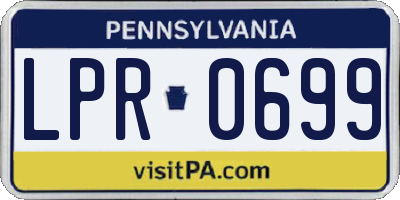 PA license plate LPR0699