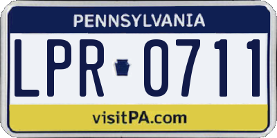 PA license plate LPR0711
