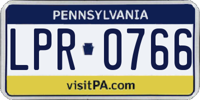 PA license plate LPR0766