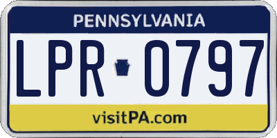 PA license plate LPR0797