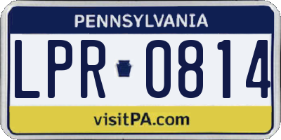 PA license plate LPR0814