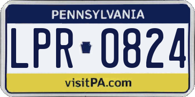 PA license plate LPR0824