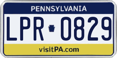 PA license plate LPR0829