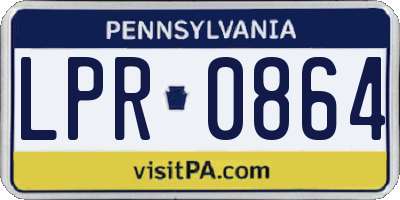 PA license plate LPR0864