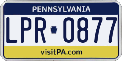 PA license plate LPR0877