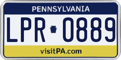 PA license plate LPR0889