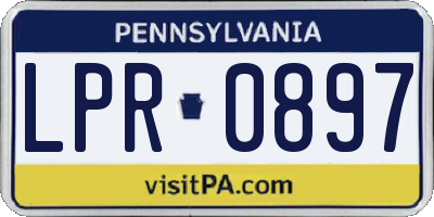 PA license plate LPR0897