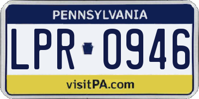 PA license plate LPR0946
