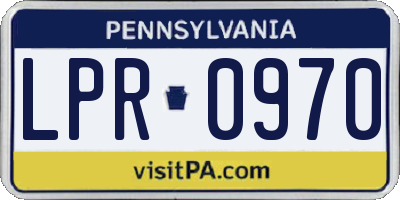PA license plate LPR0970