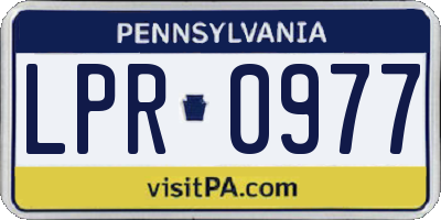 PA license plate LPR0977