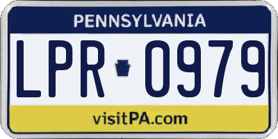 PA license plate LPR0979