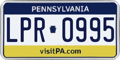 PA license plate LPR0995