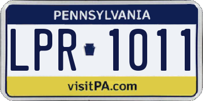 PA license plate LPR1011