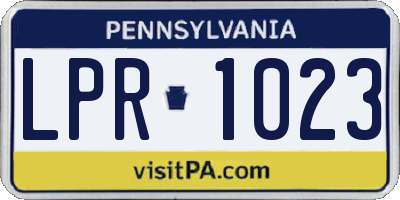PA license plate LPR1023