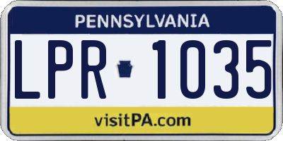 PA license plate LPR1035