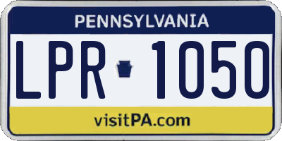 PA license plate LPR1050