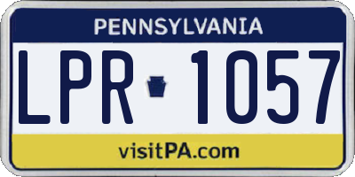 PA license plate LPR1057