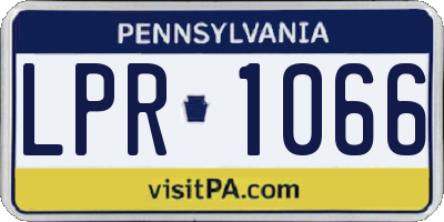 PA license plate LPR1066
