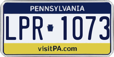 PA license plate LPR1073