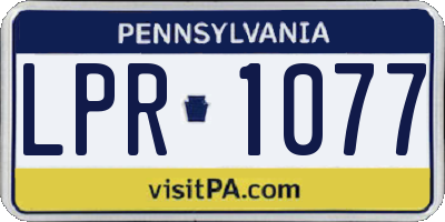 PA license plate LPR1077