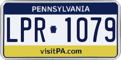 PA license plate LPR1079