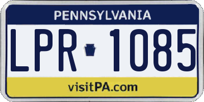 PA license plate LPR1085