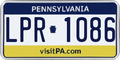 PA license plate LPR1086