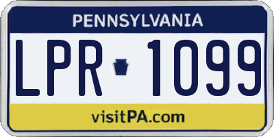 PA license plate LPR1099