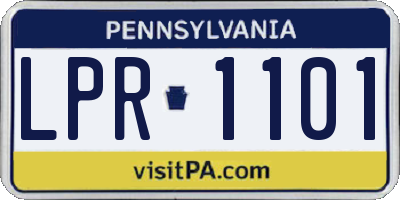 PA license plate LPR1101