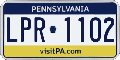PA license plate LPR1102
