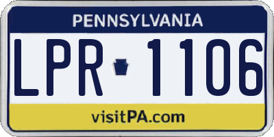 PA license plate LPR1106