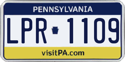 PA license plate LPR1109