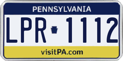 PA license plate LPR1112