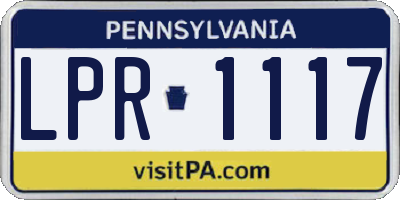 PA license plate LPR1117