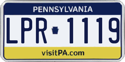 PA license plate LPR1119