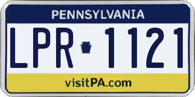 PA license plate LPR1121