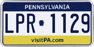 PA license plate LPR1129