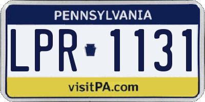 PA license plate LPR1131