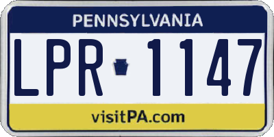 PA license plate LPR1147