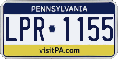 PA license plate LPR1155