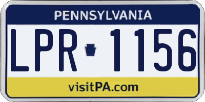 PA license plate LPR1156