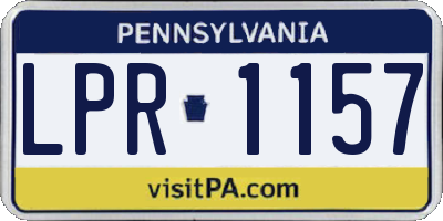 PA license plate LPR1157