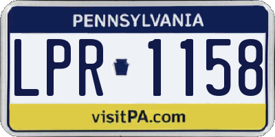 PA license plate LPR1158