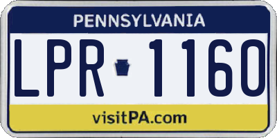 PA license plate LPR1160