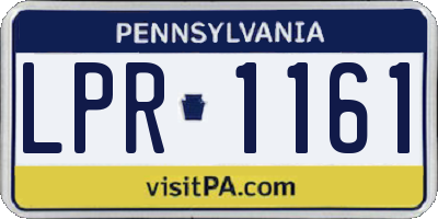 PA license plate LPR1161