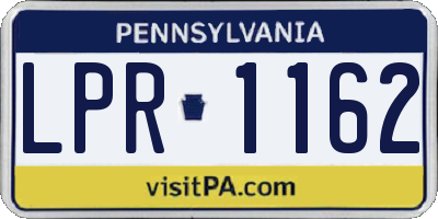 PA license plate LPR1162
