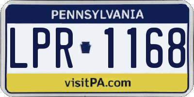 PA license plate LPR1168